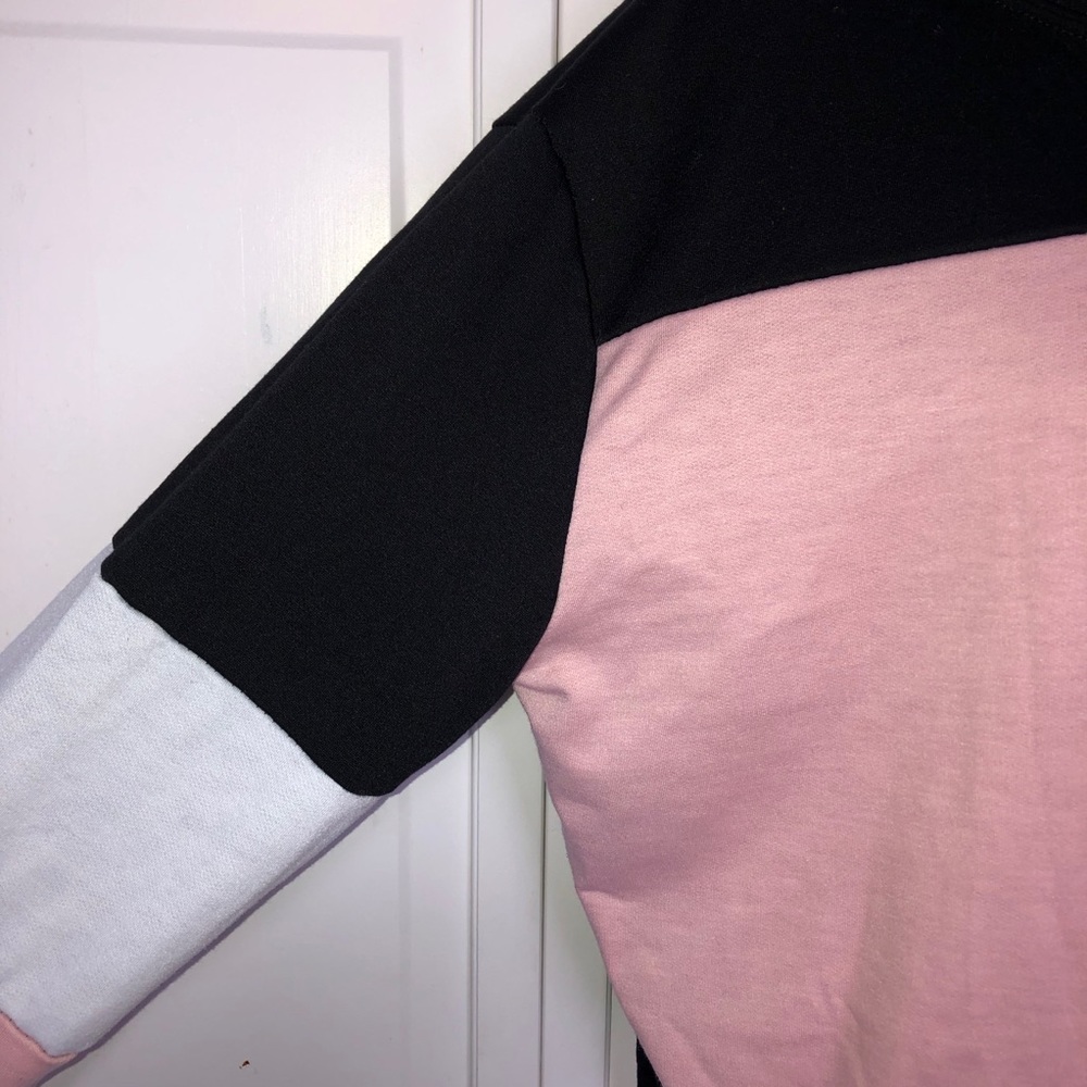 Pink Stripe Block Long Sleeve Bottom Drawstring - Picture 5 of 8